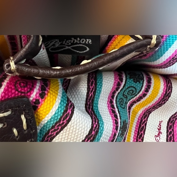 Brighton *NWT* Women’s Large Canvas Hand Bag  Braided Handles/Straps & Dust Bag - Picture 7 of 15